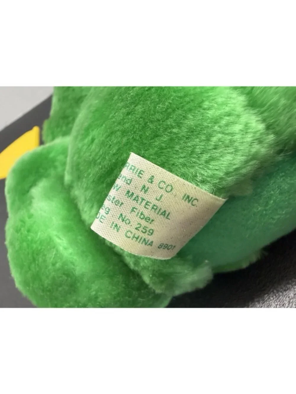 Vintage Russ Graduation Frog Toad Plush Green 5” KISS Me I’m A Graduate Sign